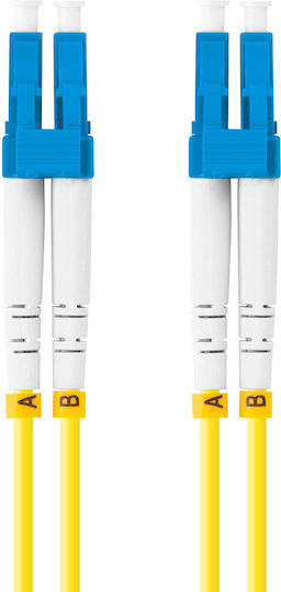 Lanberg Καλώδιο Οπτικής Ίνας LC/UPC-LC/UPC 1m Κίτρινο