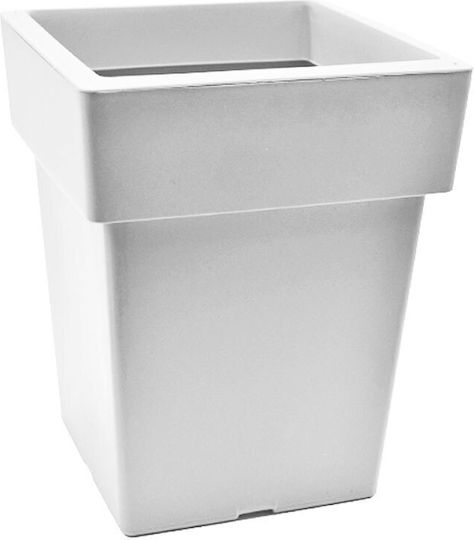 Et Plast Αναΐς Γλάστρα Πλαστική Λευκή 33x33x42εκ.