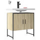 vidaXL Bench without sink L60xW33xH60cm Coffee