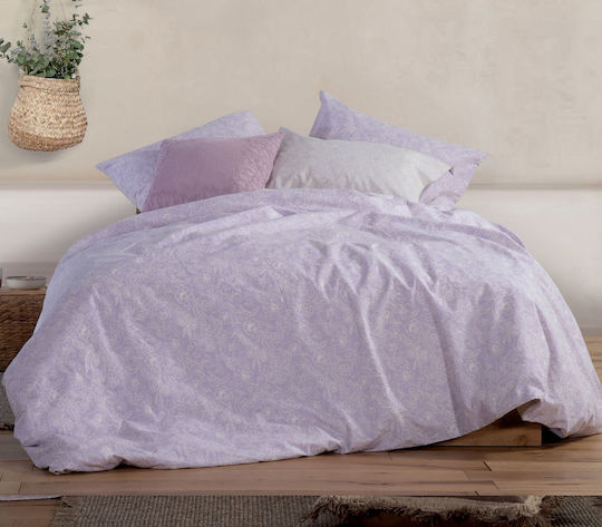 Nef-Nef Homeware Set Cearșafuri 240x270cm. Smart Line Garnet Mauve 4buc