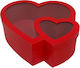 JK Home Decoration Inimă Hârtie Cutie pentru Cadou Roșu 26x9cm.