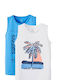 Zippy Kids Blouse Sleeveless White - Blue - White