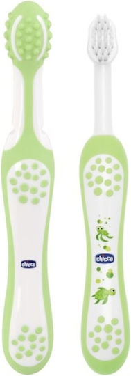 Chicco Baby Toothbrush Set for 4m+ 2 Pieces Green