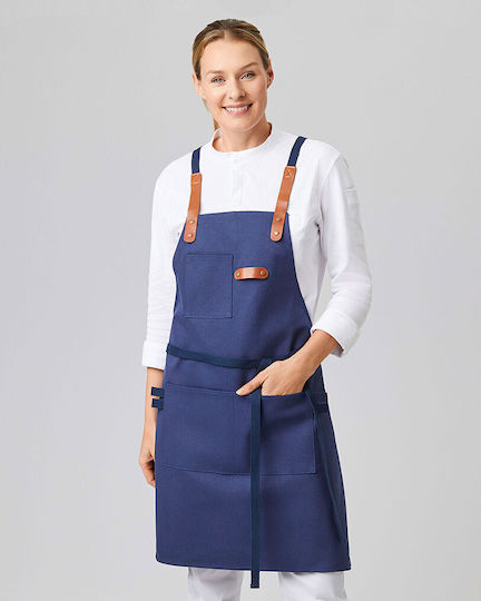 Exner Ποδιά Kellner Ganzkörper 285-canvas Bib Apron Marineblau