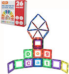 Wonder Toys Μαγνητικό Παιχνίδι Κατασκευών 52 Piece Alfabet Letters Magnetic Blocks