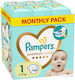 Pampers Πάνες με Αυτοκόλλητο Premium Care Monthly Pack No. 1 για 2-5kg 156τμχ