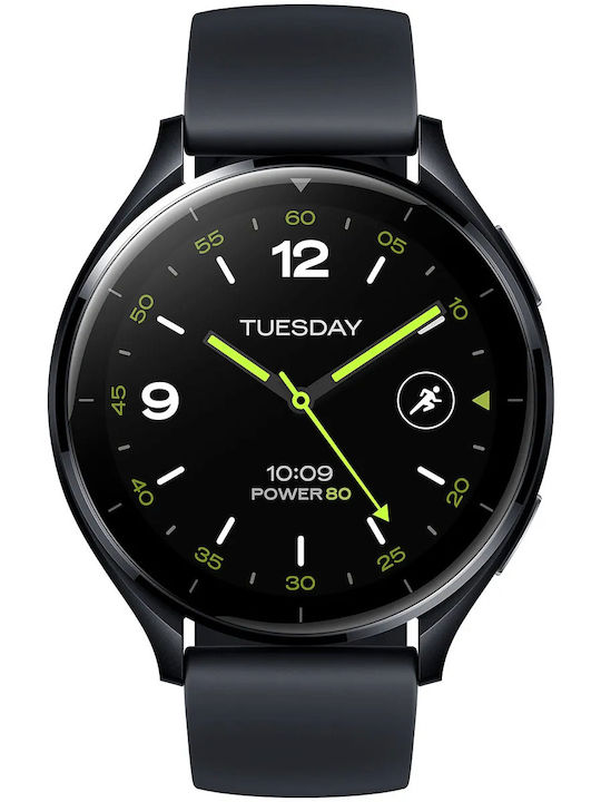 Xiaomi Watch 2 47mm Αδιάβροχο με Παλμογράφο (Black)