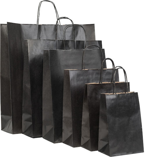 Paper Packaging Bags Black 22x10x31cm 250pcs