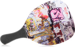 My Morseto Fashion Graffiti Ρακέτα Παραλίας Γκρι με Ίσια Λαβή