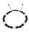 Men's Handmade Bracelet White Lava Black