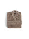 Fieldcrest Halat de baie cu Guler Dark Taupe 370gr/m²