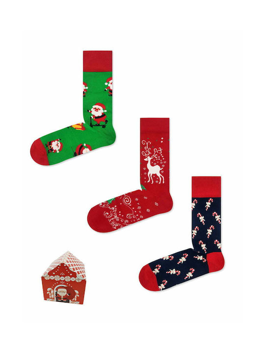 Fancy Gift Box Christmas Socks Multicolor 3Pack