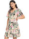 Summer Mini Shirt Dress Floral
