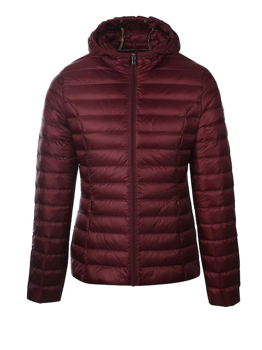 Just Over The Top Women's Long Puffer Jacket for Winter Aubergine