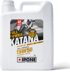 Ipone Full Power Katana Synthetic Motorcycle Oil for Four-Stroke Engines 15W-50 4lt