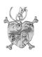 Nbx - Jack Et Sally In Heart - Pewter Keychain