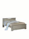 Smile Kids Bed Classic Single Gray for Mattress 90x190cm