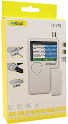 Andowl Network Cable Tester RJ11 / RJ45 / USB / BNC Q-316