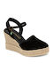 Komis & Komis Women's Leather Platform Espadrilles Black