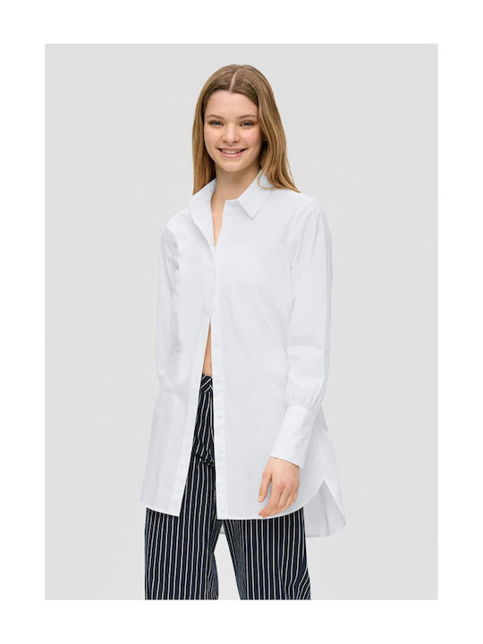 S.Oliver Women's Long Sleeve Shirt White