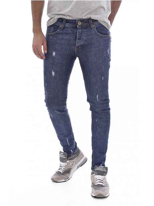 Goldenim Herren Jeanshose in Skinny Fit Blau