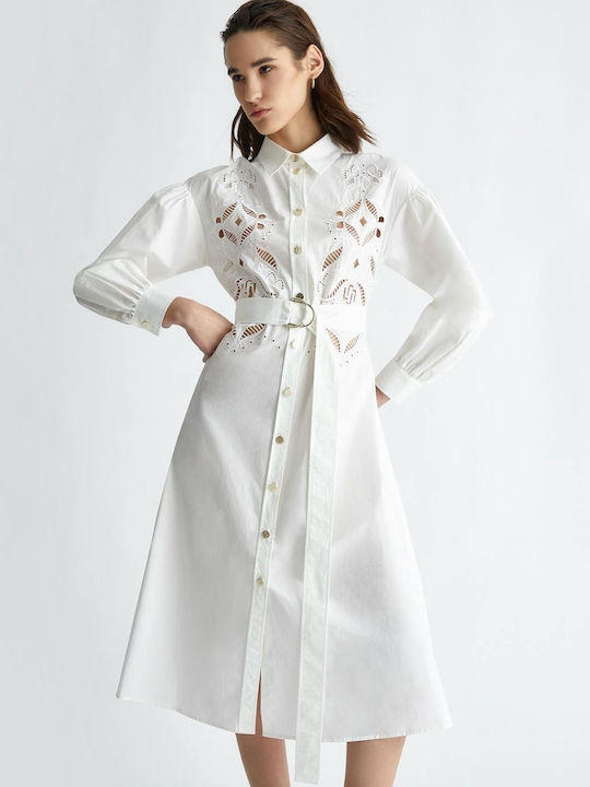 Liu Jo Σεμιζιέ Φόρεμα Λευκό
