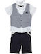 Kids' Set with Shorts Summer 5pcs Gray