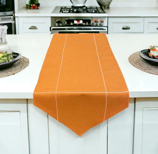 Linea Home Ράνερ Λινό Πορτοκαλί 40x150εκ.