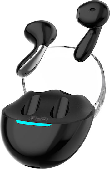 Celebrat W51 Earbud Bluetooth Handsfree Ακουστικά με Θήκη Φόρτισης Μαύρα