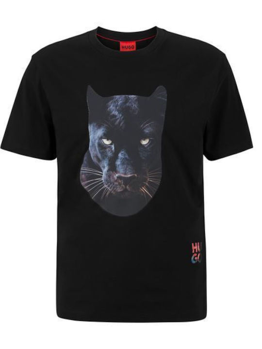 Hugo Boss T-shirt Bărbătesc cu Mânecă Scurtă Negru