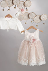 New Life Beige Lace Baptism Dress