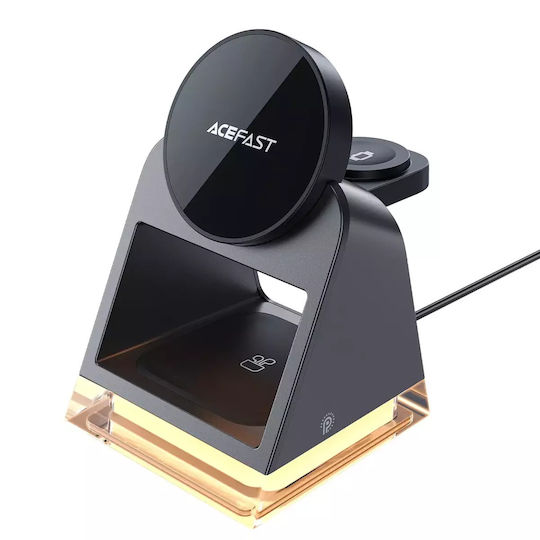 Acefast Încărcător Wireless (Qi Pad) 15W Negruς (E17)