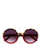 Okkia Monica Women's Sunglasses with Brown Tartaruga Plastic Frame and Pink Gradient Lens OK014HP