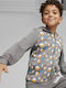 Sportlich Kinderstrickjacke Baumwolle mit Kapuze Grey