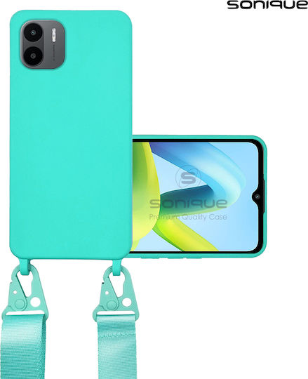 Sonique Strap Back Cover Silicone 0.5mm with Strap Light Blue (Redmi A1 / A2)