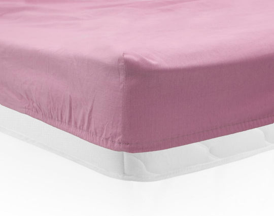 Heinner Σεντόνι King Size με Λάστιχο 180x200εκ. Ροζ