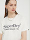Superdry Damen T-shirt Ecru