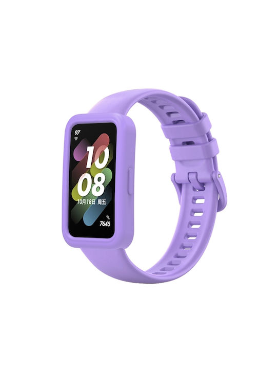 Protective Case Silikonhülle in Lila Farbe für Huawei Band 8