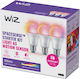 WiZ Smart Bulbs LED for Socket E27 and Shape A60 RGB 806lm 3pcs