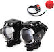 Pair of U5 Motorcycle 12v LED Laser Cannon and Free Switch – Black OEM
