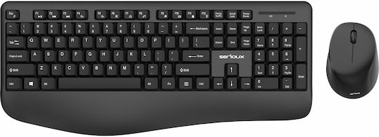 Serioux NK9810WR Безжично Комплект клавиатура и мишка Английски US Черен