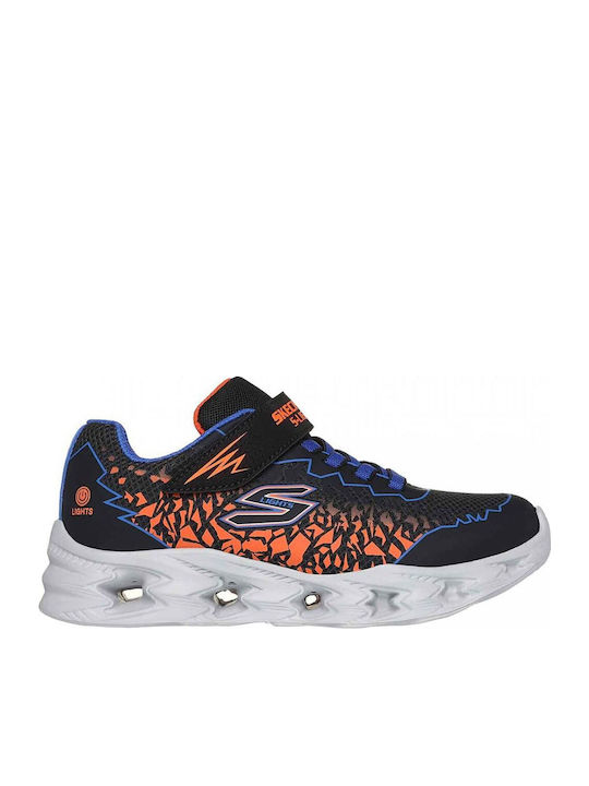 Vortex 2.0 Παιδικά Sneakers Ανατομικά με Σκρατς & Φωτάκια Μαύρα