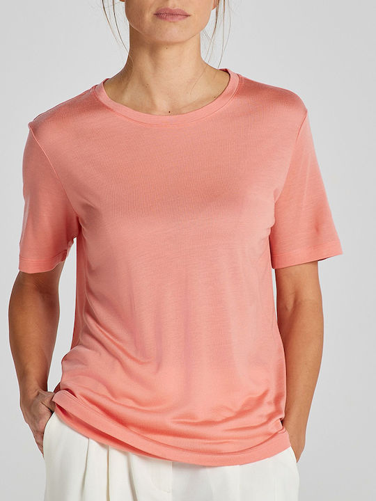 Gant T-Shirt Km Rel Draped Ss T-shirt 3gw4200241-624 Coral