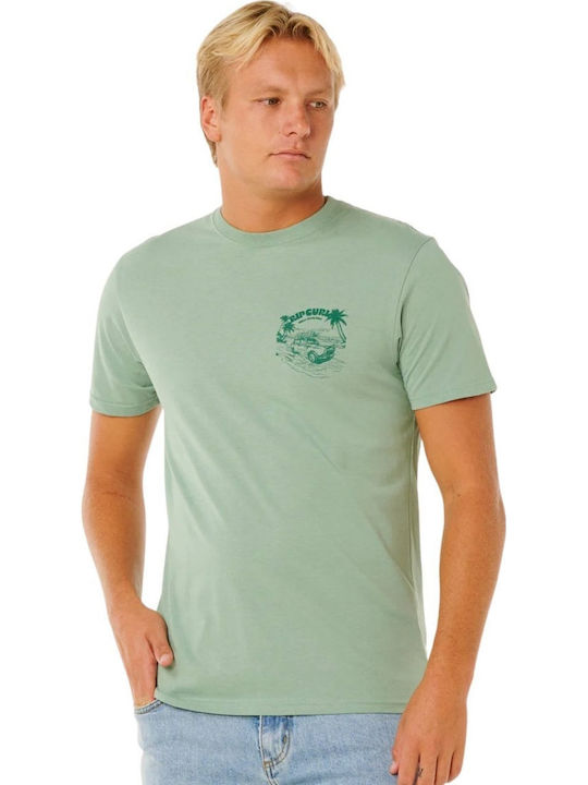 Rip Curl S/s T-shirt Keep On Trucking Tee - Light Green
