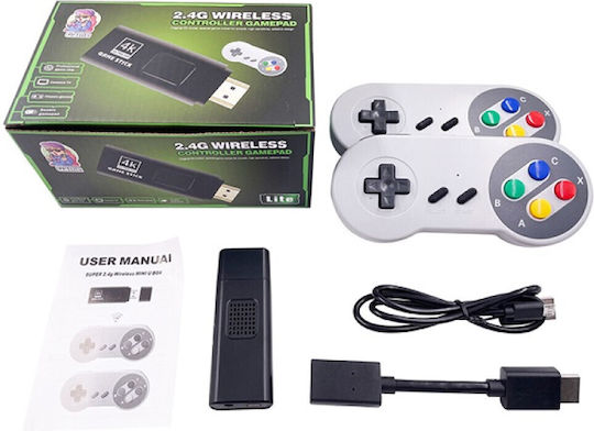 2 Ασύρματα Χειριστήρια 4k Ultra Hd Game Stick 800 Ηλεκτρονική Παιδική Ρετρό Κονσόλα