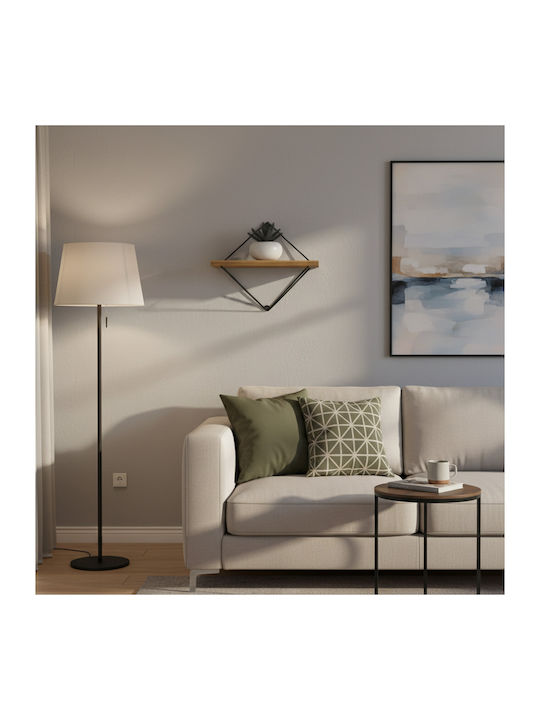 Homemarkt Σετ Ραφια Τοιχου Zannard Hm8929.11 Μεταλλο Μαυρο-μελαμινη Φυσικο 30x14x30υ Εκ.