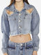 Glamorous Women's Slim Fit Denim Jacket An4695 Heavy Vintage Denim An4695