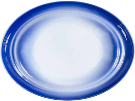 Porcelain Oval Plate 38x28cm, Agma Marino Series, Costaverde - Set of 6 pieces