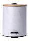 Marble 02-22020 Plastic Bathroom Bin Soft Close 5lt White