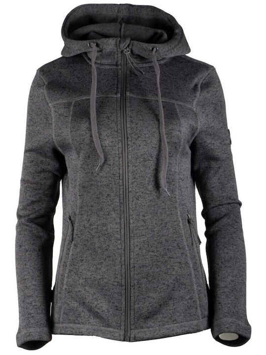 Jacket 407532l Knitted Hoodie Carbon Γυναικεία Ζακέτα Gts